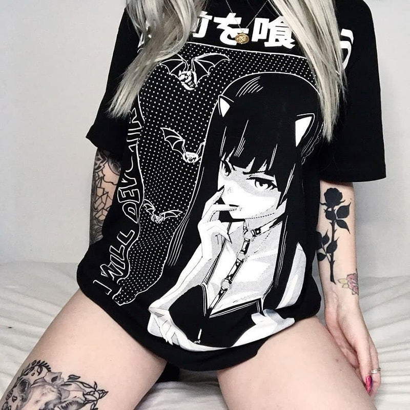 Women's Oversized Anime Tshirt