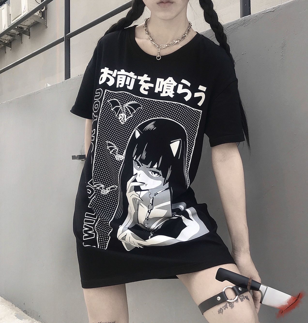 Women's Oversized Anime Tshirt